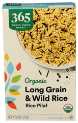 365 by Whole Foods Market organic long grain and wild rice pilaf package, ideal side for roasts