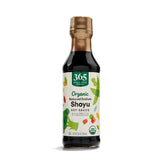 365 by Whole Foods Market organic reduced-sodium shoyu bottle, ideal for lighter flavor in recipes.