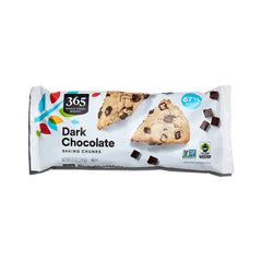 365 by Whole Foods Market dark chocolate baking chunks close-up packaging shows premium quality for baking