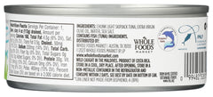 365 by Whole Foods Market dolphin-safe certified tuna in oil highlights sustainable seafood.