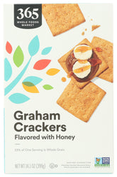 365 by Whole Foods Graham crackers box front, ideal for snacking.