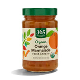 365 Orange Marmalade glass jar showcases real citrus and clean ingredients for everyday breakfast.