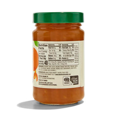 365 Orange Marmalade jar label emphasizes clean ingredients and sustainable sourcing.