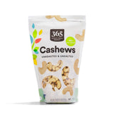 365 by Whole Foods Market raw cashews in bag ready to snack and enjoy wholesome goodness