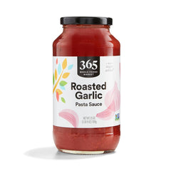 365 by Whole Foods Market roasted garlic pasta sauce jar ready to heat for pasta