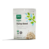 365 by Whole Foods Market organic hemp seed bag front view highlights organic quality and ready-to-use convenience.