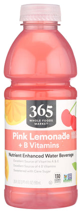 365 by Whole Foods Market pink lemonade water bottle with vitamin B boost for on the go