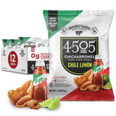 4505 Tajín Chile Limón pork rinds crisp bag for bold on-the-go snacking.