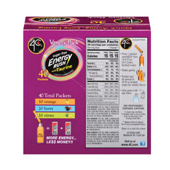 4C Energy Rush Stix berry packet opened to reveal convenient single-serve flavor