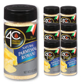 4C Grated Parmesan Romano canister with shaker top ideal for quick topping on meals