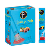 4C Powder Drink Mix Fruit Punch 24-pack packet dissolves easily for refreshing on-the-go hydration.