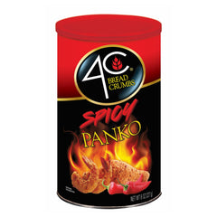 4C Premium Spicy Bread Crumbs package closeup highlighting fiery blend for bold flavor.