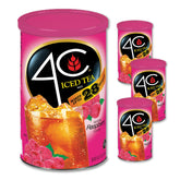 4C Raspberry Tea powder dispenses into a cup for family refreshment