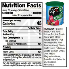 4C Reduced Sugar Fruit Punch drink mix pitcher ready for family gathering