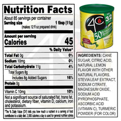 4C reduced sugar iced tea mix in pitcher for easy refreshing beverages
