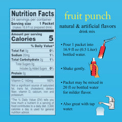 4C Singles Stix Fruit Punch on-the-go bottle packet for easy flavoring anywhere.
