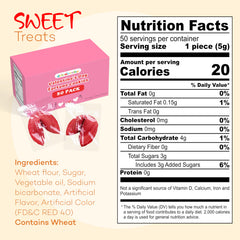 Strawberry-flavored fortune cookie close-up from 4E's Novelty with fresh notes