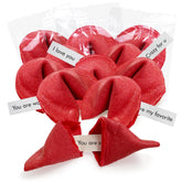 4E's Novelty love fortune cookies in bulk packaging for easy party setup