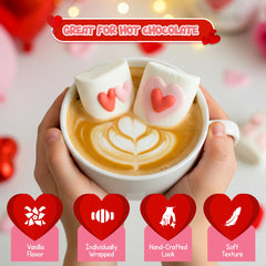 4E's Novelty decorated heart marshmallows, perfect as candy bowl fillers