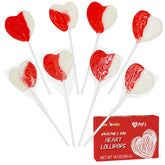 4E's Novelty valentines heart lollipops ideal for classroom exchanges.