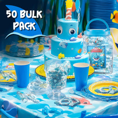 4YoreElves blue pastel shark bracelets shown for under-the-sea party ideas