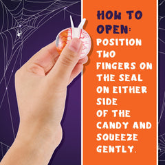 4YoreElves eyeballs orange flavor gummies with orange taste, fun Halloween treat.
