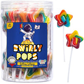 4YoreElves Galaxy Star Rainbow Lollipops in a 24-pack, perfect for celebrations.