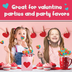 4YoreElves rainbow flavors lollipop bar idea, eye-catching display for parties.
