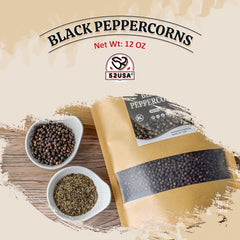 52USA aroma-rich peppercorns ready to crush or grind for recipes