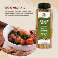 52USA cinnamon sticks aroma accentuates recipes, from coffee to stews.