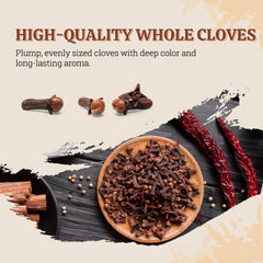 52USA cloves bulk pack beside measuring spoons