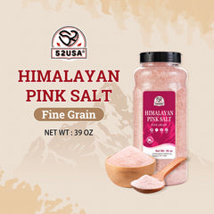 52USA Himalayan pink salt grinder refill ready for easy refilling.