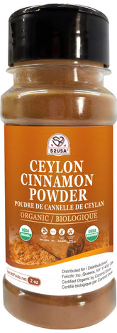 52USA Organic Ceylon Cinnamon Powder bottle highlighting premium quality for baking and beverages