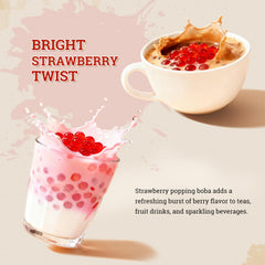 52USA Ready-to-use strawberry pearl topping for beverages