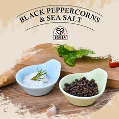 52USA salt and pepper grinder refill setup for convenient, fresh seasoning at home.