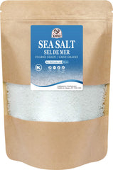 52USA sea salt coarse bottle shows premium, additive-free seasoning for home cooking.