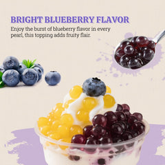 52USA smoothie with blueberry popping boba pearls.