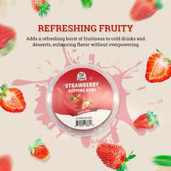 52USA strawberry popping boba versatile topping for desserts.
