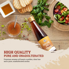 52USA toasted sesame oil for stir-fries; vibrant color and depth to sautés.