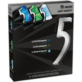 5 Gum Peppermint Cobalt pack delivering a cool peppermint refresh on the go.