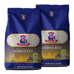817 Elephant Jasmine Rice pack with two 2-lb bags for versatile kitchen use