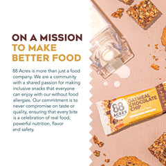 88 Acres soft-baked chewy granola bar with oats and chips
