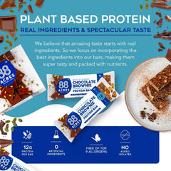Close-up of 88 Acres pumpkin seeds and fudge brownie flavor for rich texture
