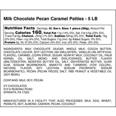 Close-up of pecans and caramel in milk chocolate by A Gift Inside; ideal for events