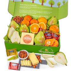 A Gift Inside harvest favorites fruit box displaying fresh fruits for a thoughtful gift.