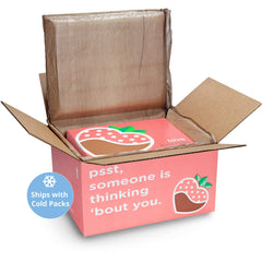 A Gift Inside Love Berries hand-dipped strawberries close-up, crafted for premium flavor and easy sharing
