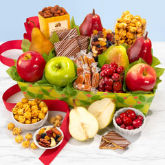 A Gift Inside Orchard Delight trail mix and roasted almonds, a wholesome gourmet pairing