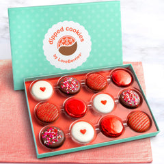 A Gift Inside Sweet Love Oreos hand decorated with love theme, perfect for special occasions.