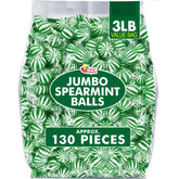 A Great Surprise jumbo spearmint balls in bulk for mint displays and buffets