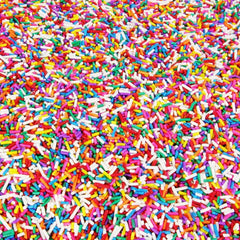 A Great Surprise Rainbow Sprinkles top cakes with vibrant color density